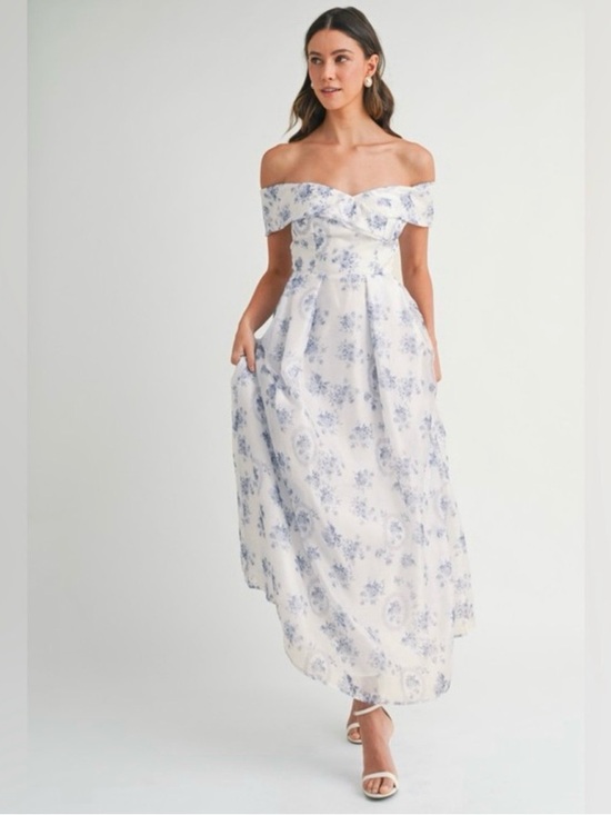 MARBLE Dresses & Skirts - MARBLE White Strapless Bustier with Light Lavender Trim